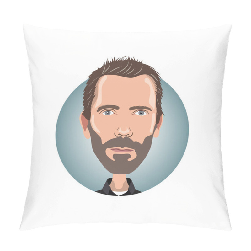 Personality  Portrait of Hugh Laurie icon pillow covers