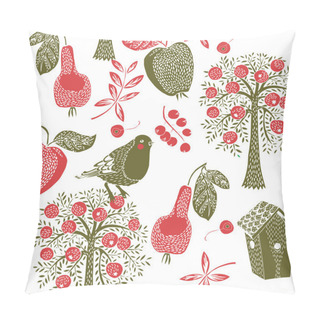 Personality  Garden Bird Deco Tile Pillow Covers