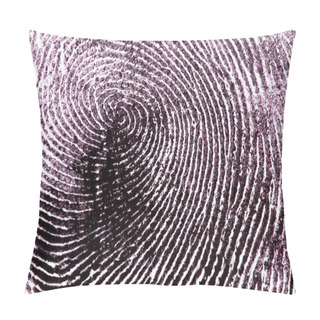 Personality  Fingerprint Isolated On White Pillow Covers