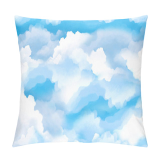 Personality  Cartoon Scene With Sky And Clouds - Stage For Different Usage - Illustration For Children Pillow Covers