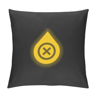 Personality  Blood Yellow Glowing Neon Icon Pillow Covers
