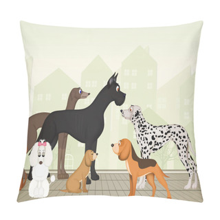 Personality  Various Breeds Of Dogs Pillow Covers