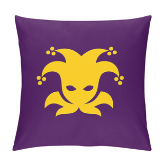Personality  Joker Icon In Clown Cap With Bells Pillow Covers