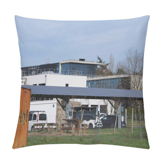 Personality  Toulouse, France - Dec. 2, 2023 - Facilities On The Campus Of ENSIACET In Labge, A French School Of Engineers With The National Polytechnic Institute Of Toulouse (INPT), Specializing In Chemistry Pillow Covers