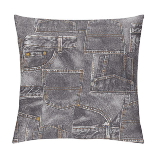 Personality  Denim Material Patchwork Pillow Covers