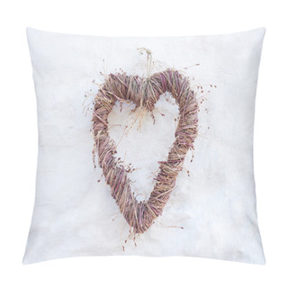 Personality  Heart On White Wall Pillow Covers