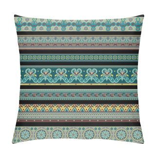 Personality  Abstract Ethnic Stripes. Ornamental Vector Borders Pillow Covers