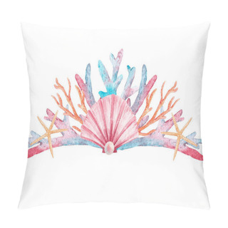 Personality  Watercolor Coral Crown Pillow Covers