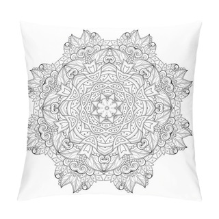 Personality  Beautiful Ornamental Black Mandala Pillow Covers