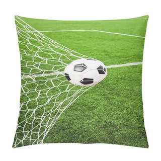 Personality  Soccer Ball In Goal Net Pillow Covers