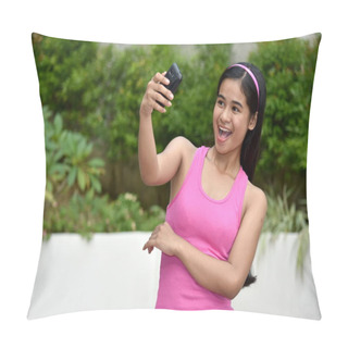 Personality  A Selfie Of Pretty Asian Person Pillow Covers