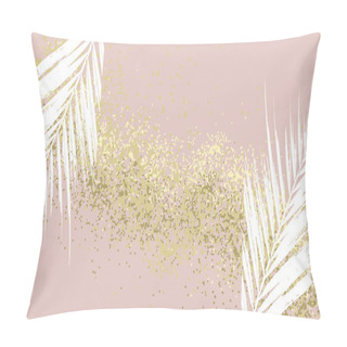 Personality  Elegant Luxury Nude Rose Pink Blush And Gold Glitter  Pillow Covers