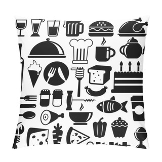 Personality  Food Icons Pillow Covers