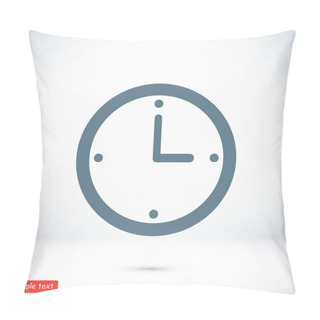 Personality  Clock Flat Icon Pillow Covers
