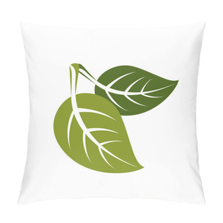 Personality  Two Spring Leaves Simple Icon  Pillow Covers