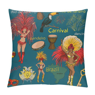 Personality  Hand Drawn Brazilian Carnival Collection Pillow Covers