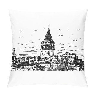 Personality  The Galata Tower, Istanbul, Turkey. Pillow Covers