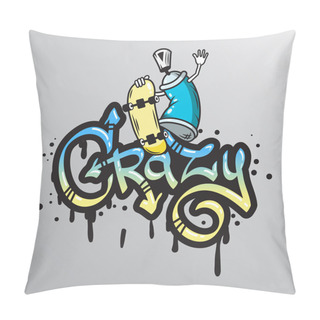 Personality  Graffiti Word Character Print Pillow Covers
