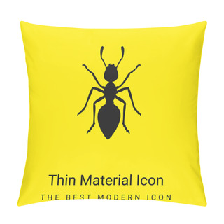 Personality  Ant Minimal Bright Yellow Material Icon Pillow Covers