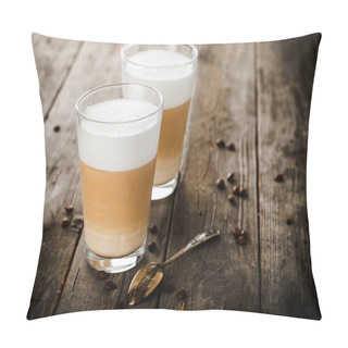 Personality  Two Glasses Of Latte Pillow Covers