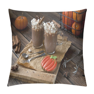 Personality  Hot Chocolate With Marshmallow Pillow Covers