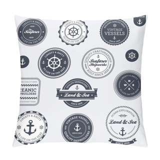 Personality  Vintage Nautical Labels Pillow Covers