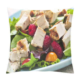 Personality  Healthy Green Salad With Grilled Chicken Breast Pillow Covers