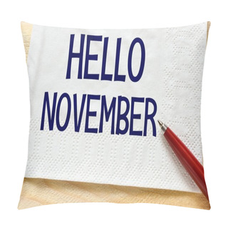 Personality  Hello November Sign Pillow Covers