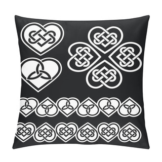 Personality  Irish, Scottish Celtic Heart Vector Pattern Pillow Covers