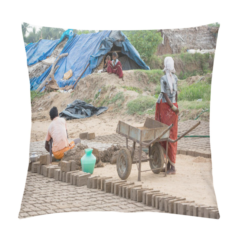 Personality  Scenes of rural life in India pillow covers