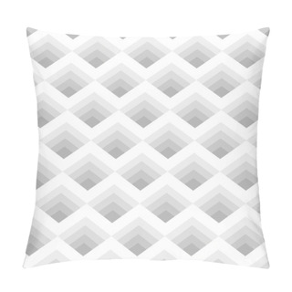 Personality  Seamless Geometric Pattern Of Rhombuses Gray Stripes Located. Pillow Covers