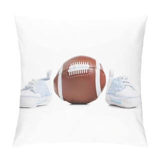 Personality  Football With Baby Shoes Pillow Covers