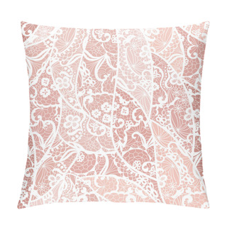 Personality  Lace Vector Fabric Seamless Pattern With Lines And Flowers Pillow Covers