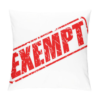 Personality  EXEMPT Red Stamp Text Pillow Covers