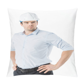 Personality  Male Architect In Hard Hat Pillow Covers