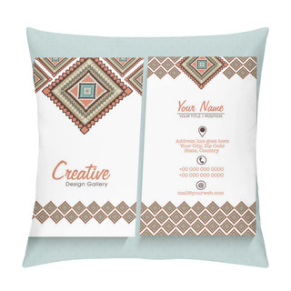 Personality  Floral Vertical Business Card Or Visiting Card Set. Pillow Covers