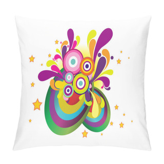 Personality  Colorful Funky Circle Background Pillow Covers