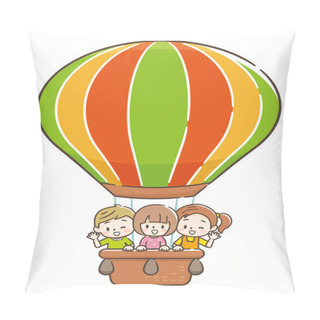 Personality  Smiling Children In A Balloon Pillow Covers