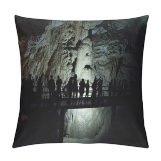 Personality  Tour Group In A Cave Pillow Covers