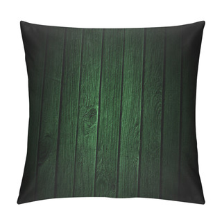 Personality  Wooden Fence Background In Dark Green Tones Pillow Covers