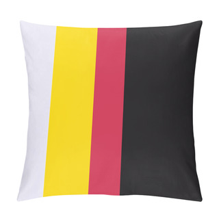 Personality  Geometric Background With Black, Red, Yellow And Lavender Stripes, Banner Pillow Covers