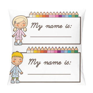 Personality  Student Name Stickers Pillow Covers