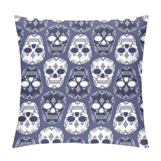 Personality  Vector Pattern With Skulls Pillow Covers