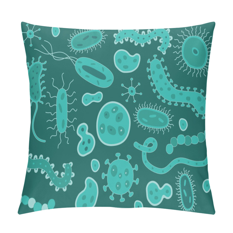 Personality  Hand Drawn Green Germs Pillow Covers