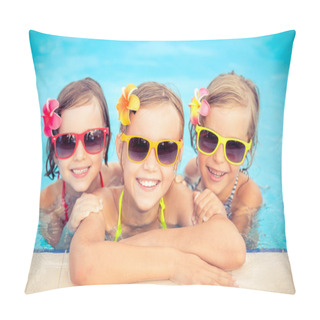 Personality  Happy Children In The Swimming Pool Pillow Covers