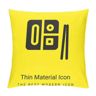 Personality  Bento Minimal Bright Yellow Material Icon Pillow Covers