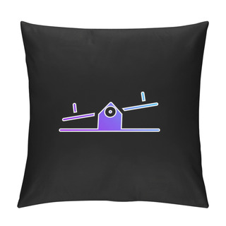 Personality  Balancer Blue Gradient Vector Icon Pillow Covers