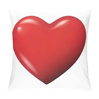 Personality  Perfect Red Heart Vector Isolated Pillow Covers