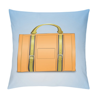 Personality  Vector Illustration Of Leather Briefcase Pillow Covers