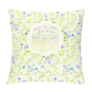 Personality  Wildflowers And Banner Design Pillow Covers